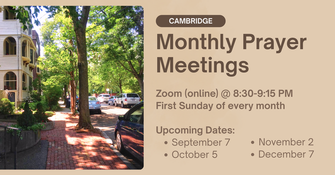 Cambridge Monthly Intercessory Prayer Meetings