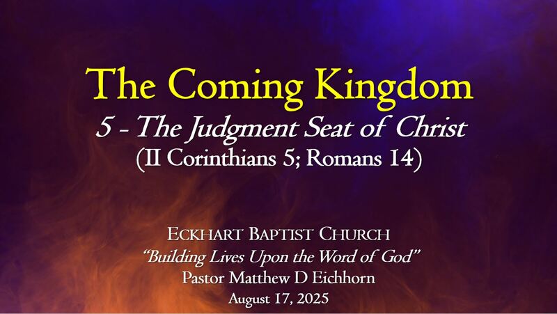 #5 - The Judgement Seat of Christ