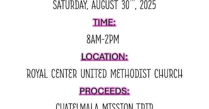 Fundraiser Rummage & Bake Sale