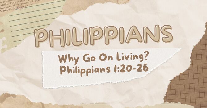 Why Go On Living?