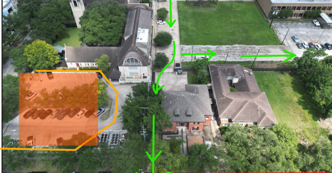 Parking options and directions for Christ the King Church as of August 18, 2025