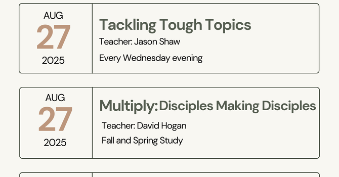 Adult Equipping Classes