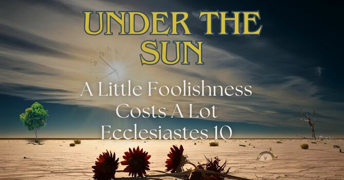 A Little Foolishness Costs A Lot