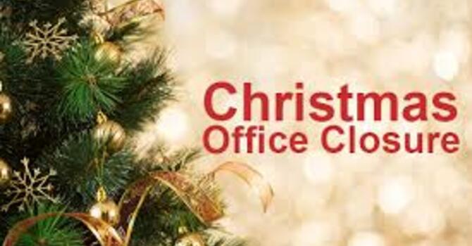 Office Closure for Christmas