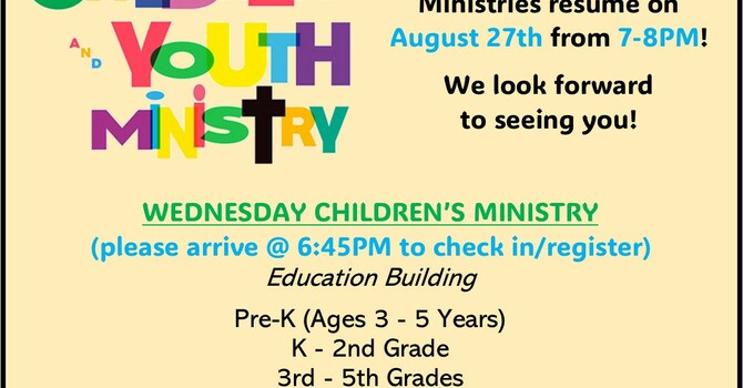 Wednesday Children's & Youth Ministries @ BBC