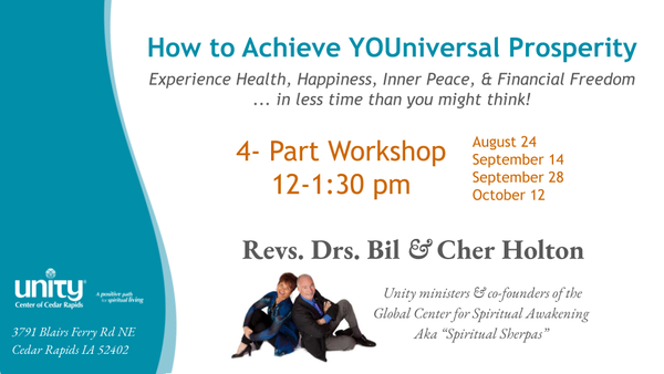 Prosperity Workshop Starts August 24