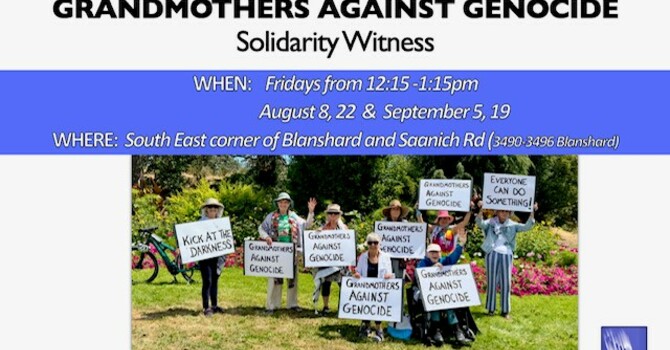 KAIROS Victoria pop-up solidarity witness action image