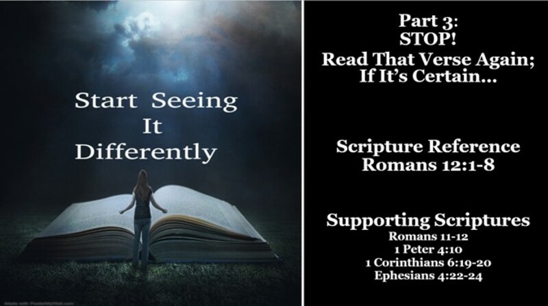 Start Seeing It Differently, Part 3