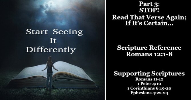 Start Seeing It Differently, Part 3