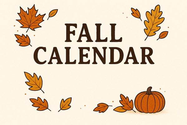 Autumn 2025 Calendar of Events