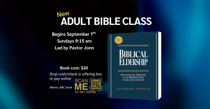 New Adult Bible Class Begins