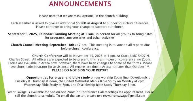 Weekly Announcements image