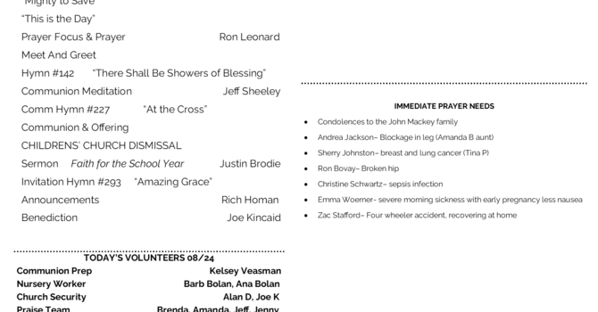Sunday Bulletin