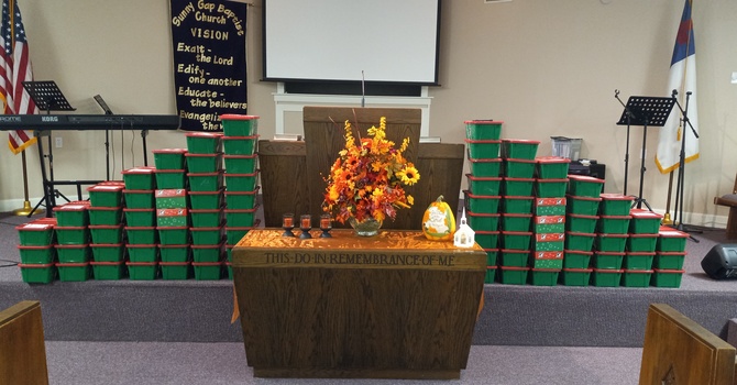Operation Christmas Child Shoebox Dedication Day