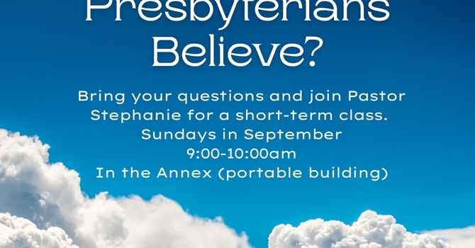 Discussion: "What Do Presbyterians Believe?"