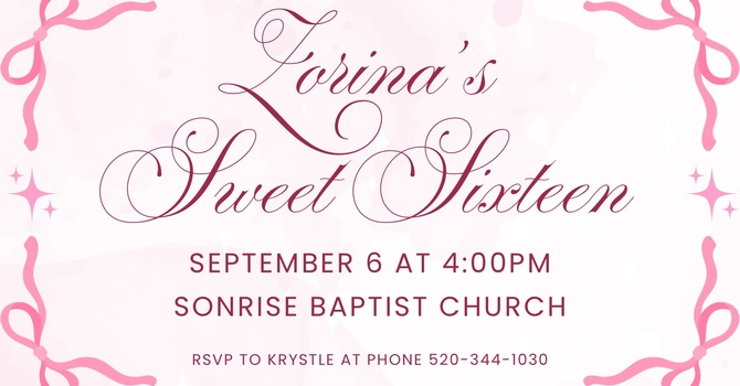 Zorina’s Sweet Sixteen