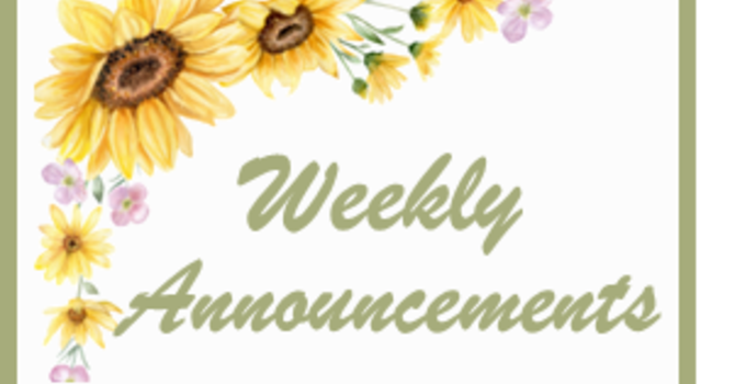 Weekly Announcements