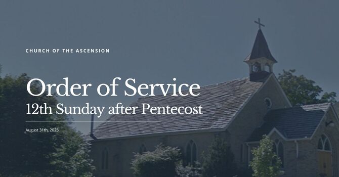 Order of Service: Sunday, August 31
