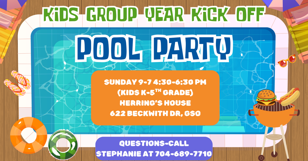 Kids Group Kick Off Pool Party
