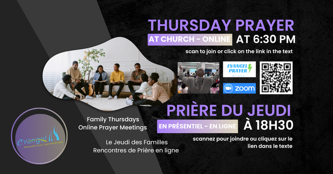 Prayer Thursday 6.30 PM