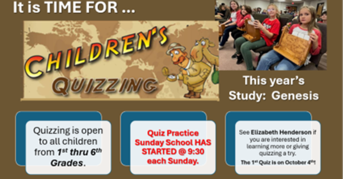 Quizzing has STARTED! image