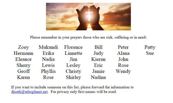 Diocesan Prayers