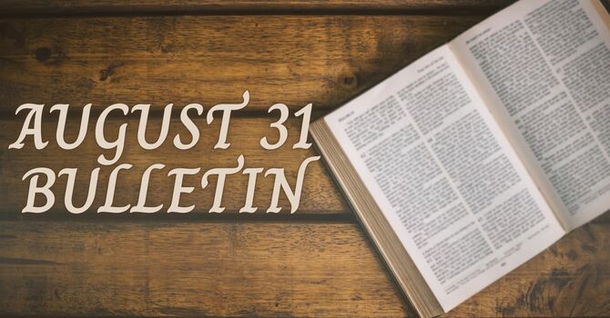 August 31 Bulletin image