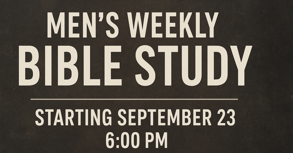 Men's Weekly Bible study 