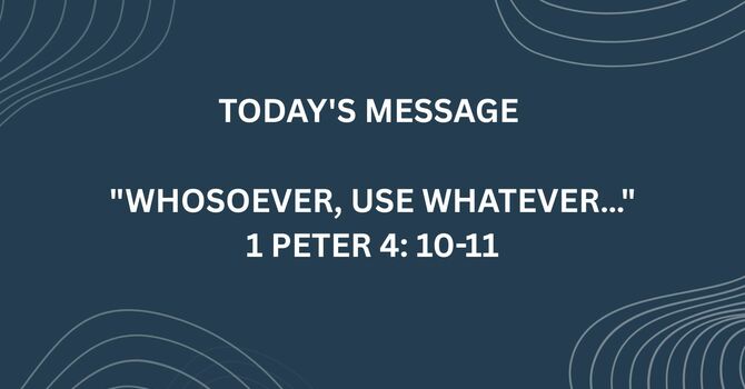 WHOSOEVER, USE WHATEVER…