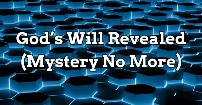 God's Will Revealed (Mystery No More)