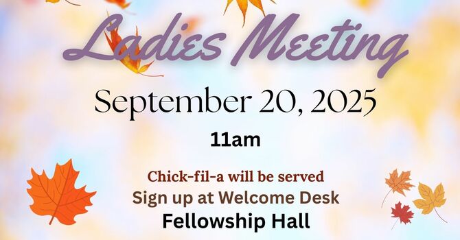 Ladies Discipleship Monthly Meeting