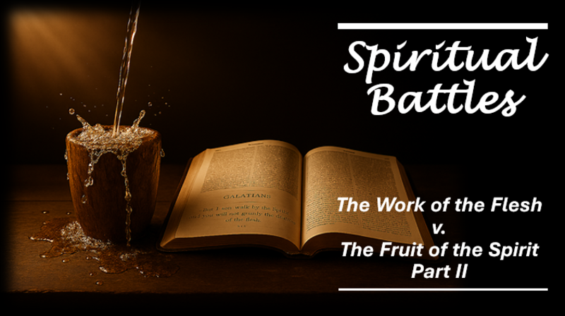 The Work of the Flesh v. The Fruit of the Spirit Part II