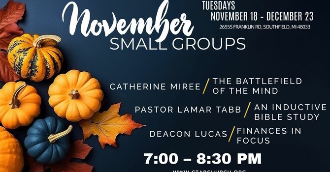 November Small Group Sessions