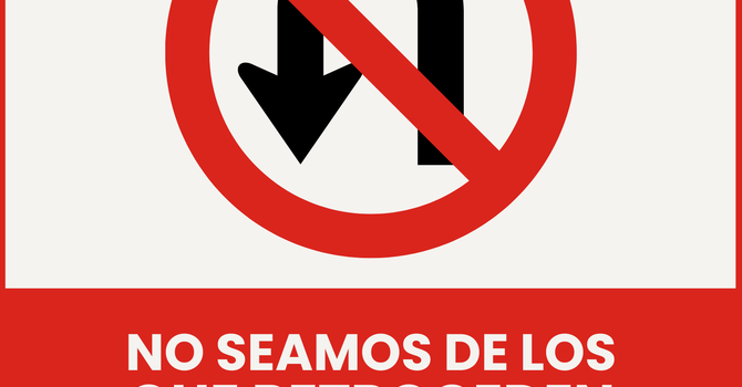 No seamos de los que retroceden.  image