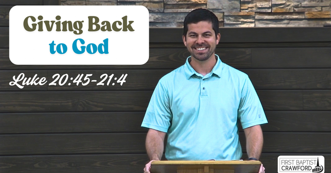  Giving Back to God