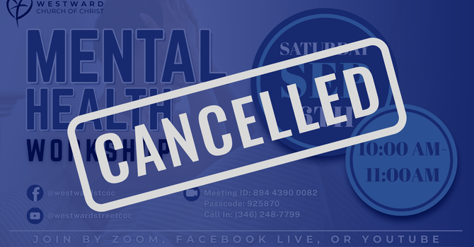 Mental Health Workshop Cancelled