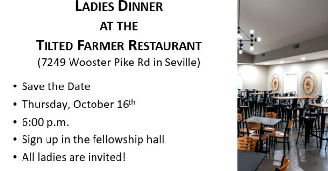 Ladies Dinner at the Tilted Farmer Restaurant