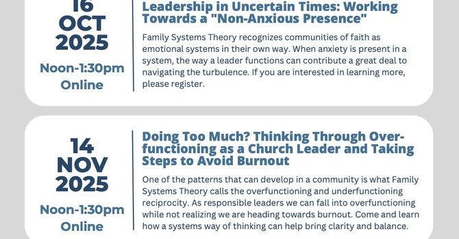 Lunchtime Sessions for Faith Leaders