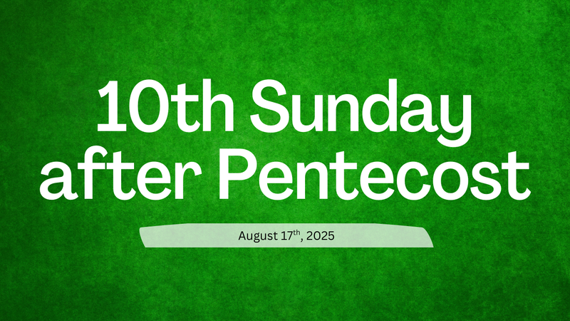 August 17th, 2025 - Gospel & Sermon