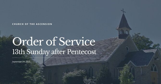 Order of Service: Sunday, September 7