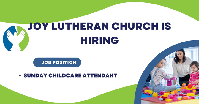 Joy Lutheran Church is Hiring! image