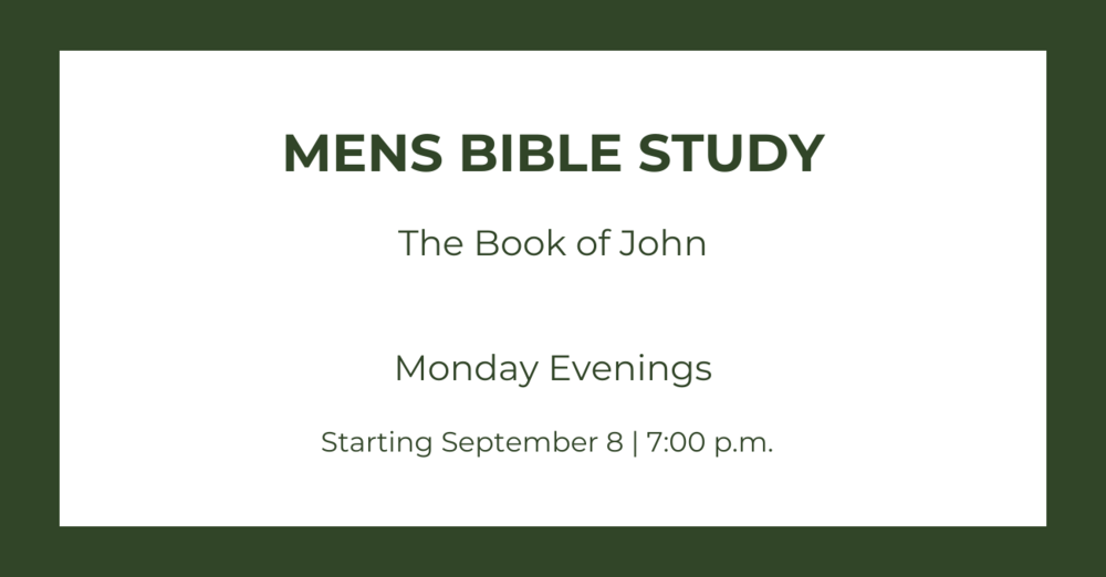 Men's Bible Study - John 