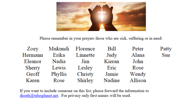 Diocesan Prayers