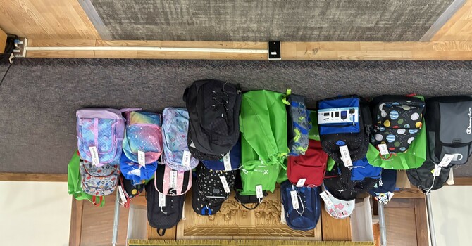 St. Thomas Blessing Backpacks and Shares Love with Neighbours image
