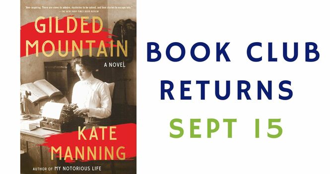 Book Club Returns Monday, Sept 15 at 1:00PM