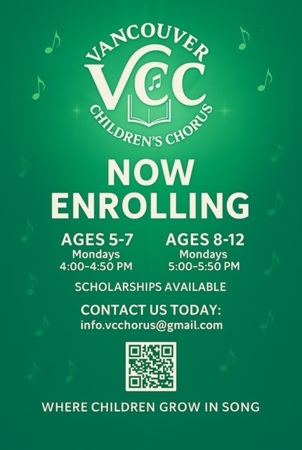 Welcome Vancouver Children's Chorus! 