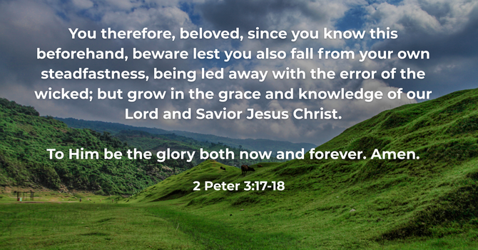 2 Peter 3:17-18 image