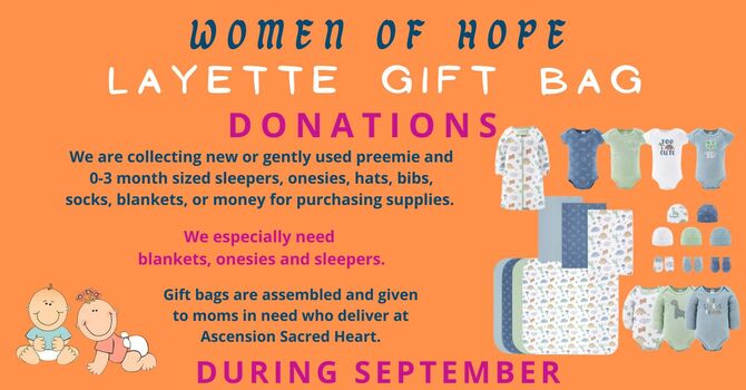 Women of Hope Layette Gift Bag Donations image
