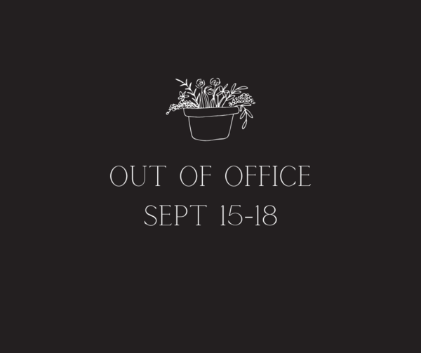 Pastor Rebecca – Out of Office September 15-18