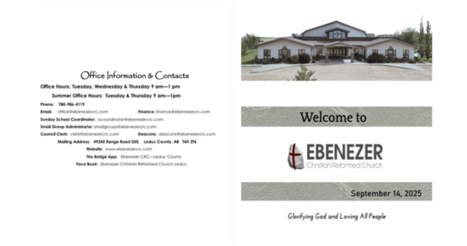 September 14, 2025 Bulletin